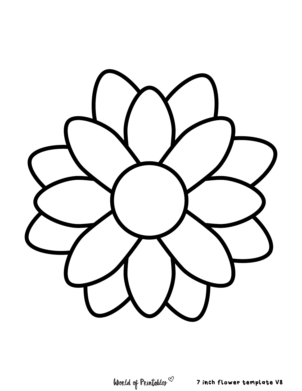 Printable Large Flower Template