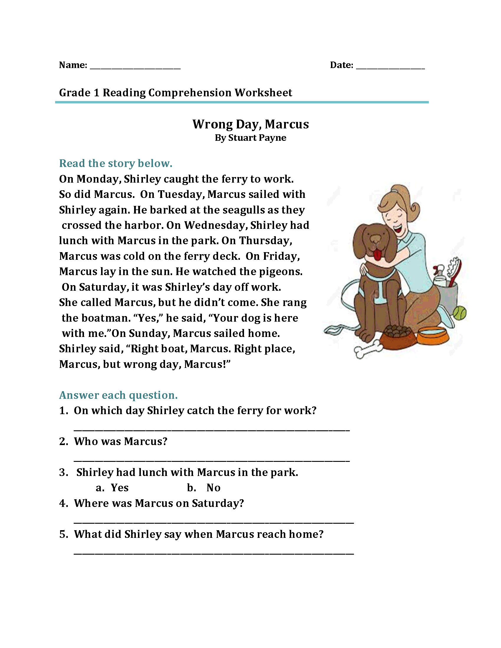 Reading Worksheets Printable 6th Grade
