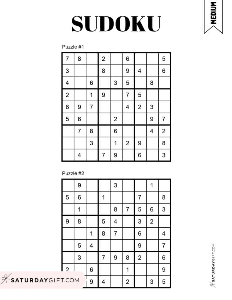 Sudoku Puzzles Free Printables Daily