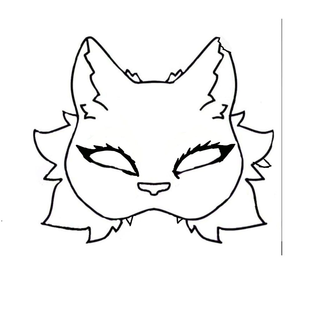 Printable Therian Mask Template