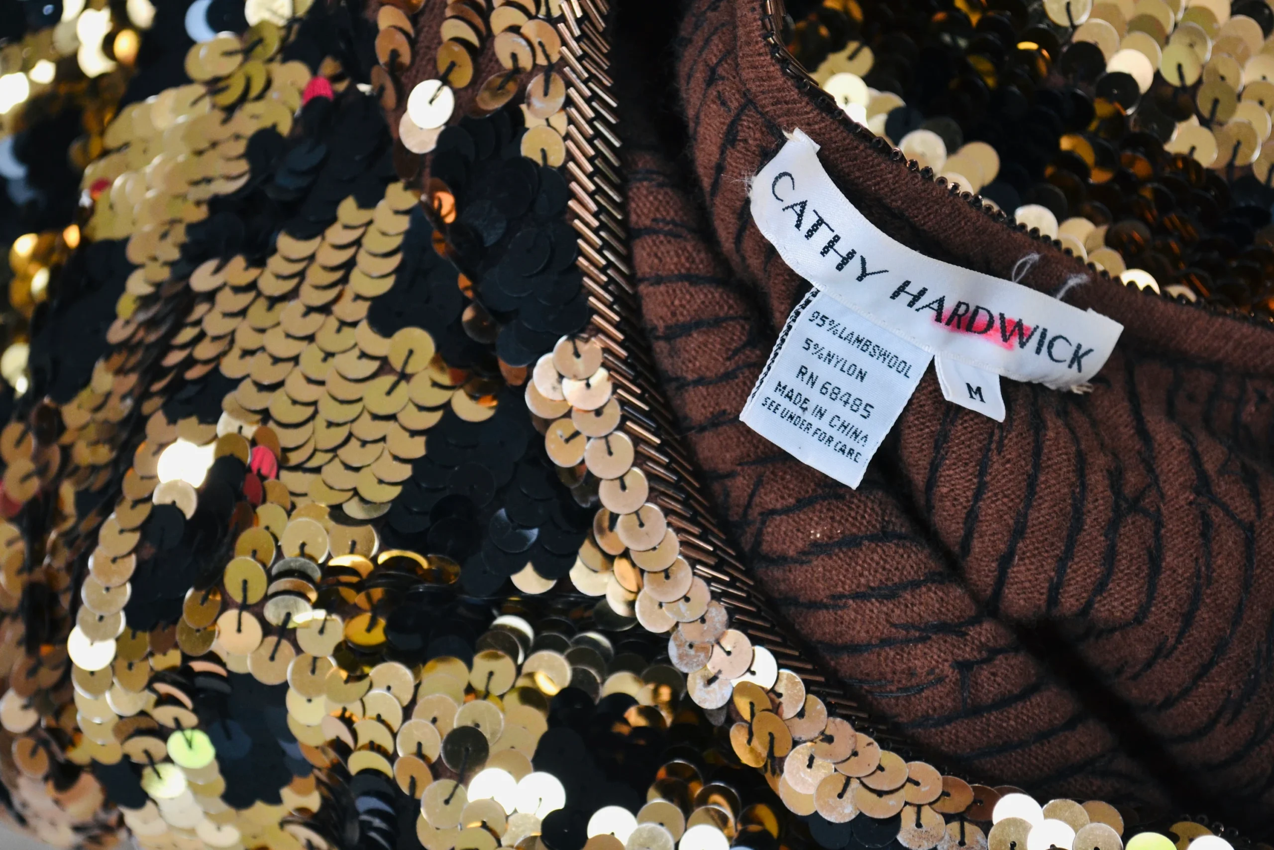 80er 90er Vintage Pailletten Leopard Tier Muster Kleid Gr e Small 