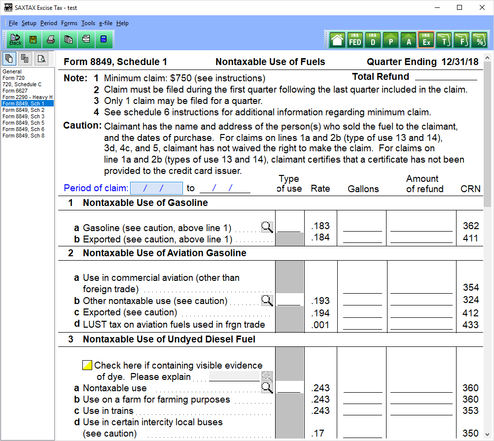 Form 8849 Schedule 3