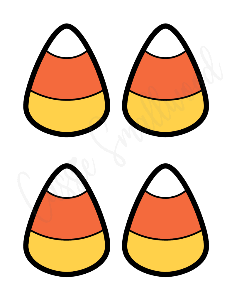 9 Cute Candy Corn Templates Black And White Color Cassie 