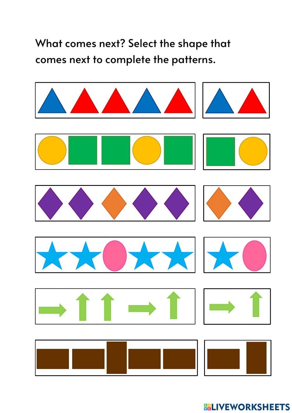 Free Printable Aab Pattern Worksheets
