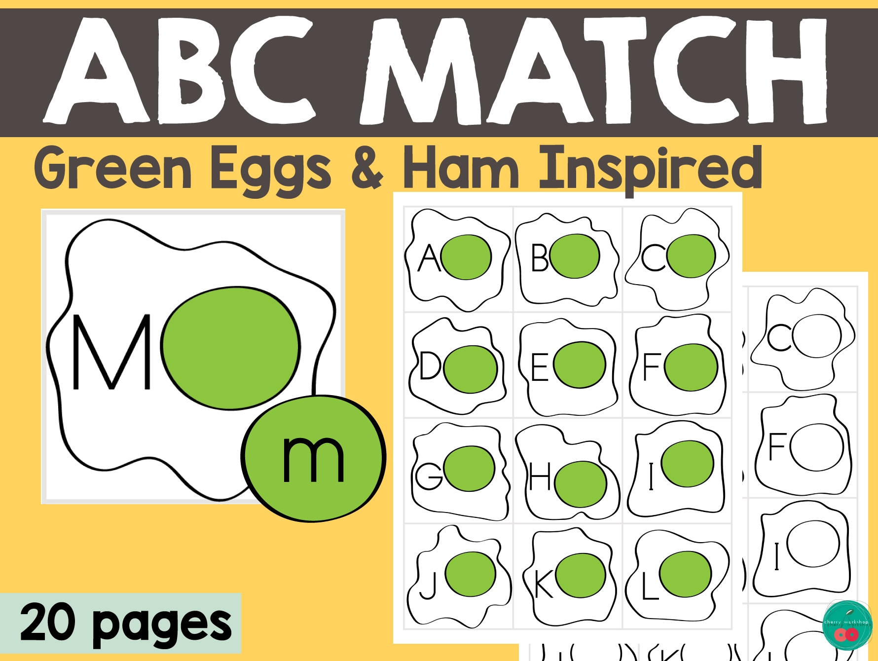 ABC Match Green Eggs And Ham