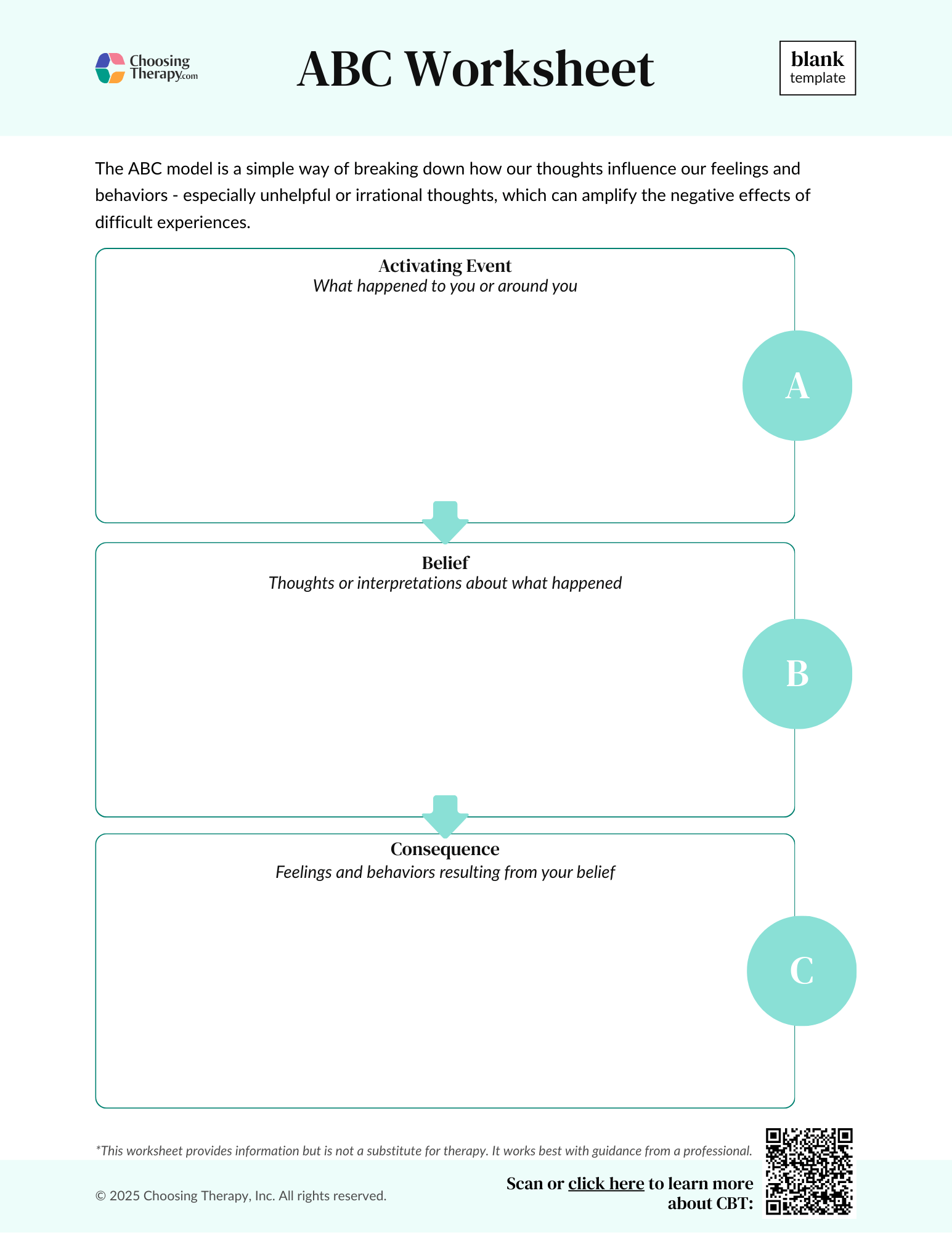 ABC Model Blank Template ChoosingTherapy