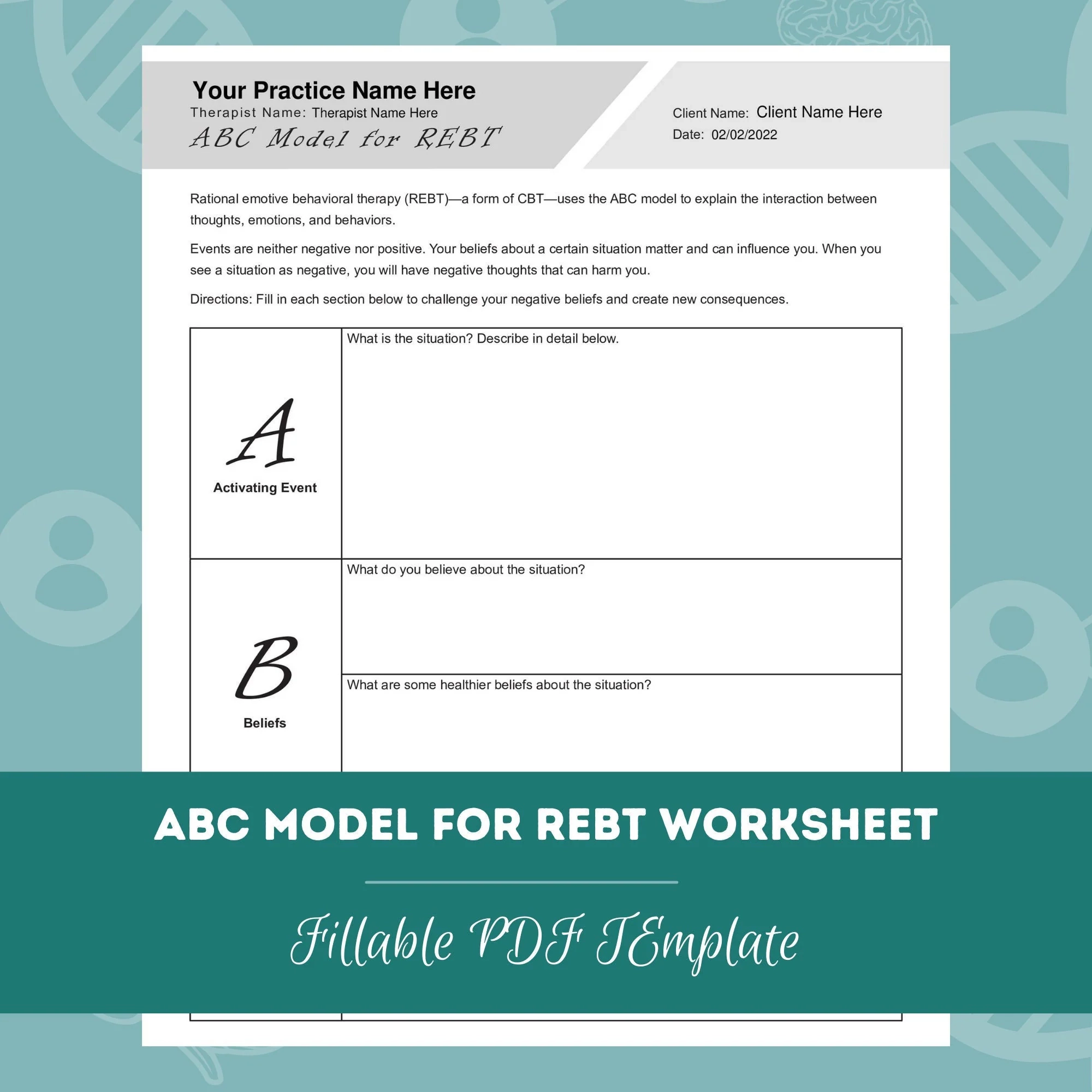 Abc Model Worksheet Printable