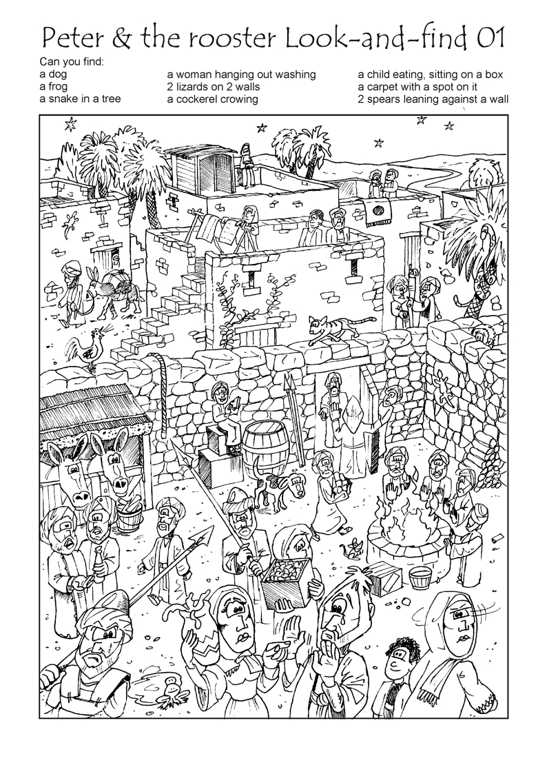 Activity Sheets Index Bible Cartoons
