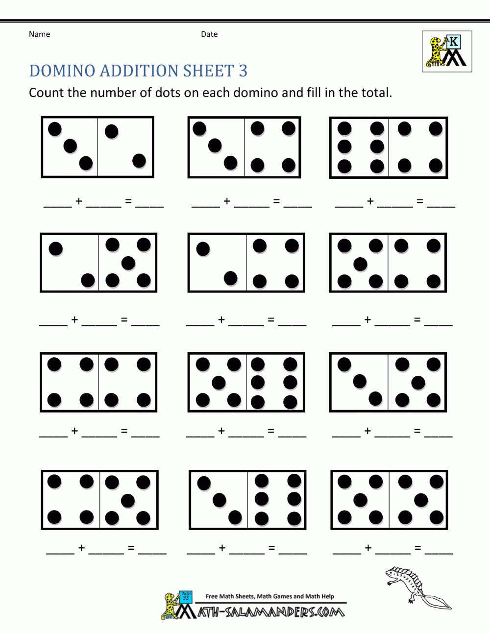 Math Worksheets For Kindergarten Printable