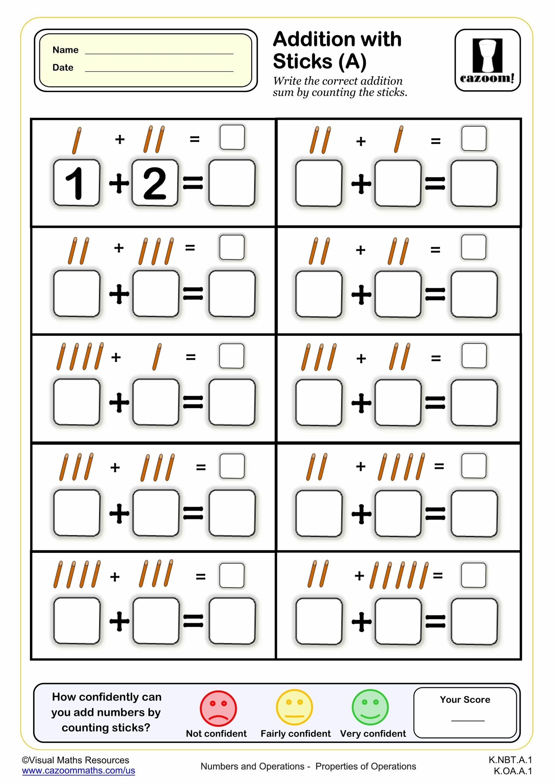 Addition Printable Worksheets For First Grade