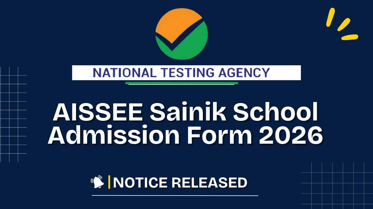 AISSEE Sainik School Online Admission Form 2026 Released
