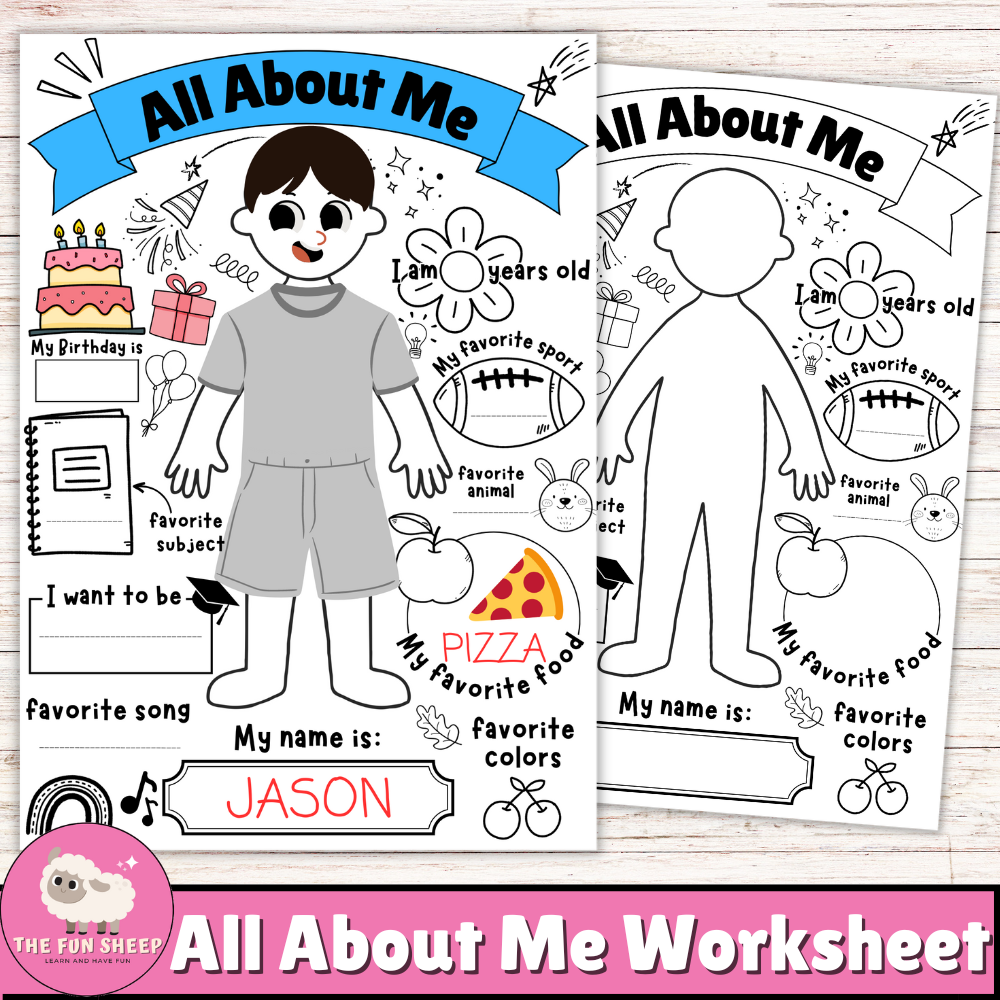 All About Me Worksheet Back To School Get To Know You Activity 