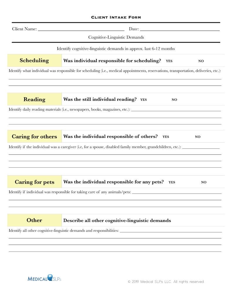 Free Printable Aphasia Worksheets For Adults