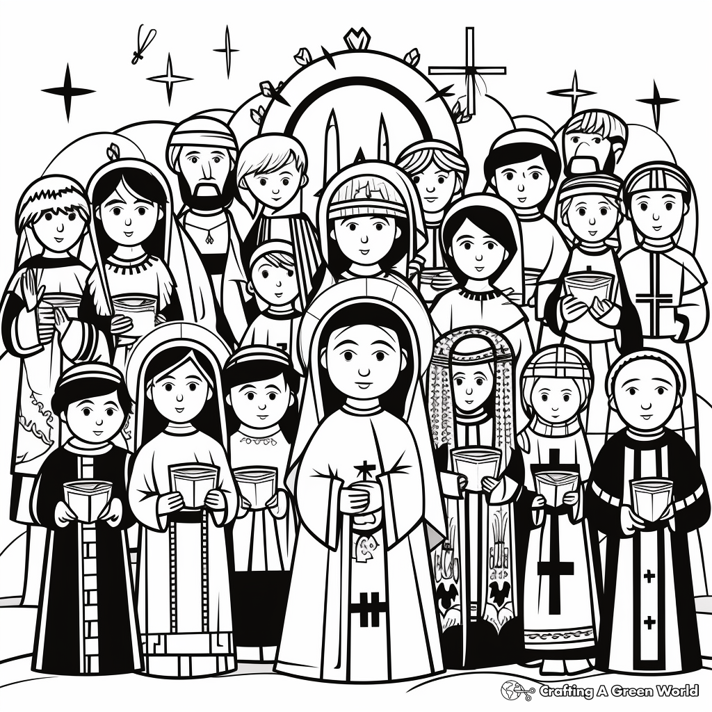 All Saints Day Coloring Pages Free amp Printable 