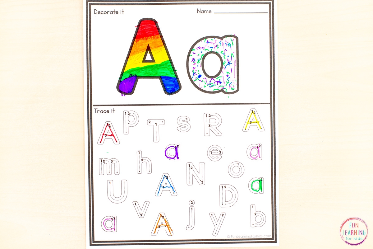 Letter A Formation Worksheet