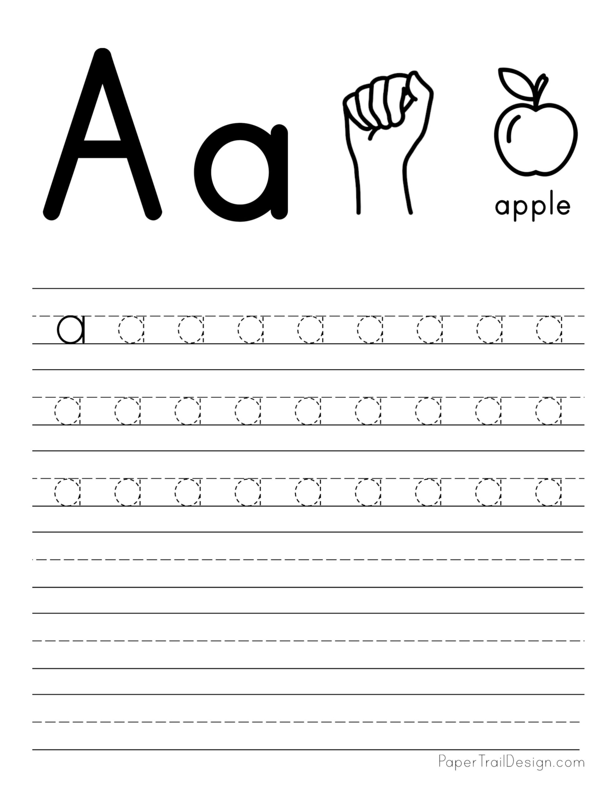 Alphabet Tracing Worksheets A Z Free Printable For Kids 123 