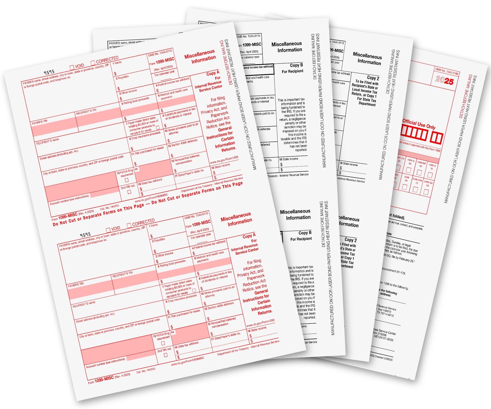 Amazon 1099 MISC Forms 2025 1099 MISC Laser Forms IRS 