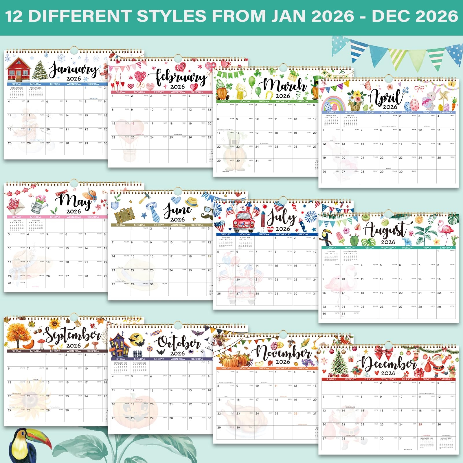 Amazon 2026 Calendar Wall Calendar 2026 January 2026 
