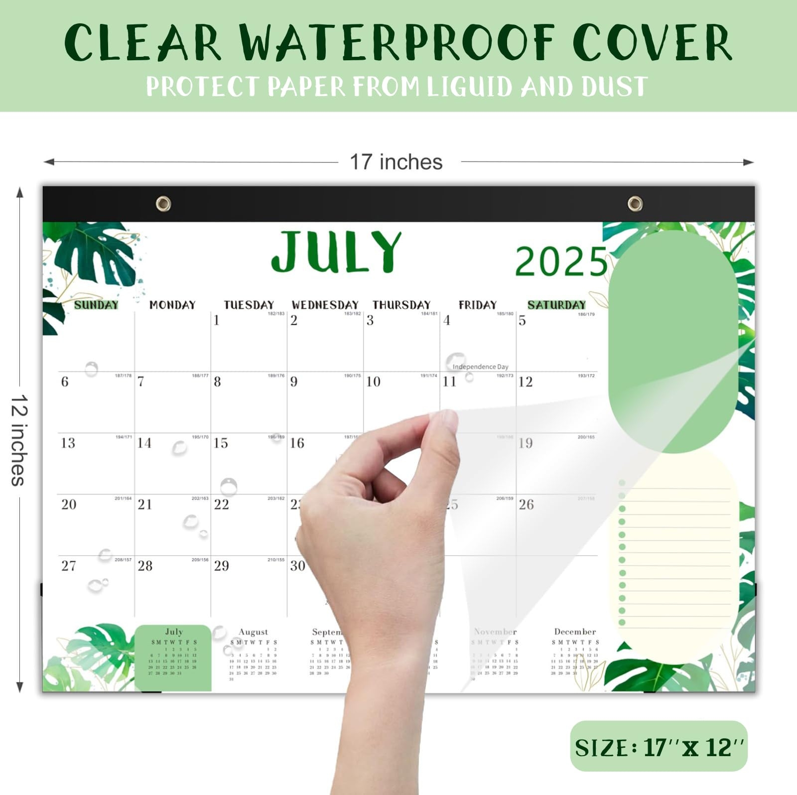 Amazon 2026 Calendar With Clear Waterproof Cover 17 X 12 