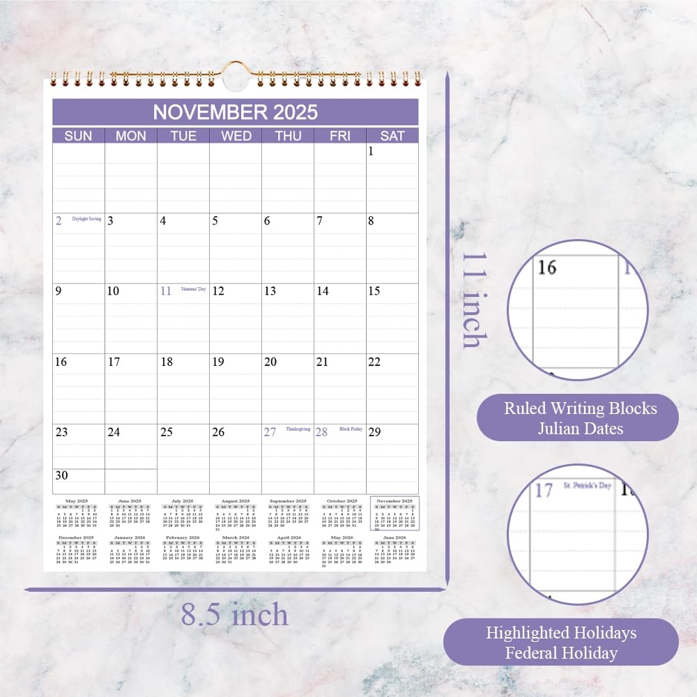 Amazon Calendar 2026 Wall Calendar From November 2025 