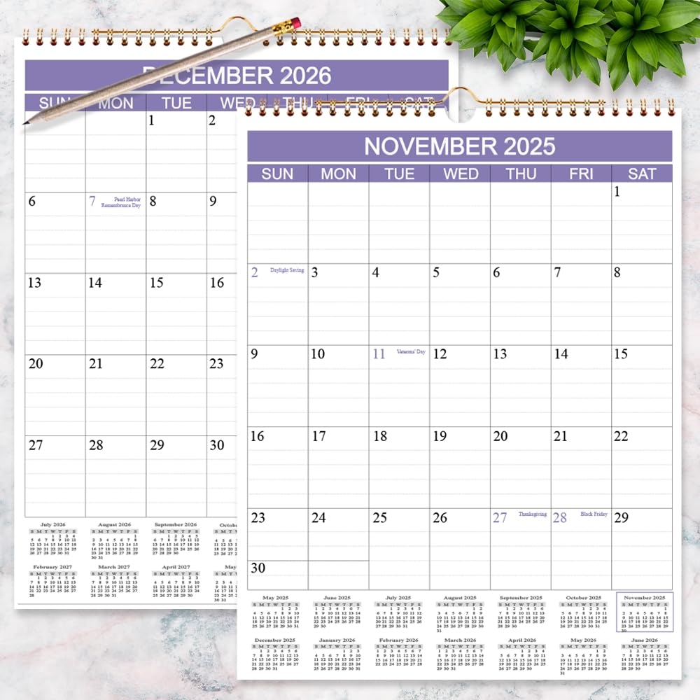 Amazon Calendar 2026 Wall Calendar From November 2025 