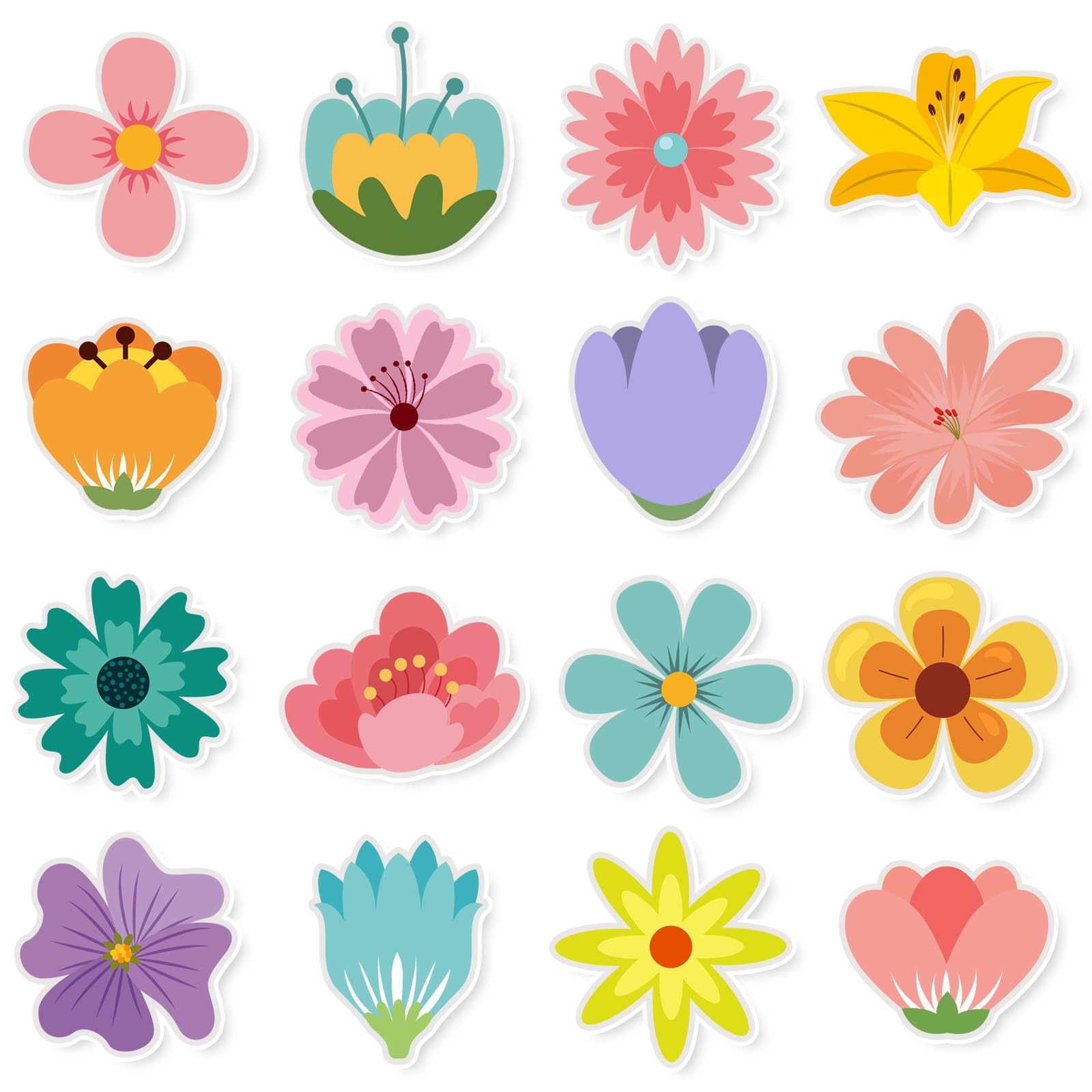 Amazon Cholemy 32 Pcs Colorful Spring Flowers Cutouts Cherry 