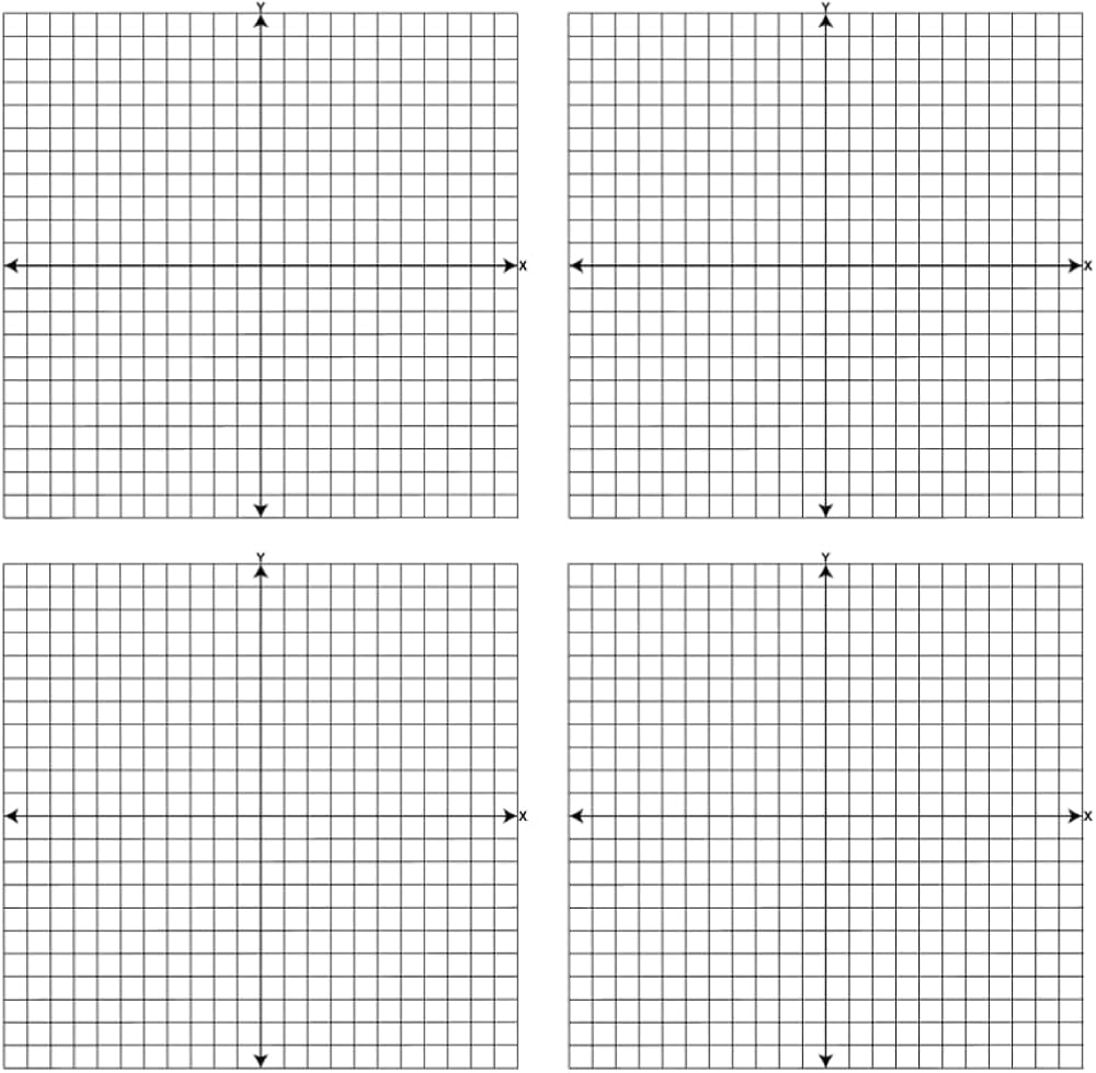 Amazon Graph Paper With XY Axis 4 Quadrant Coordinate Grid 