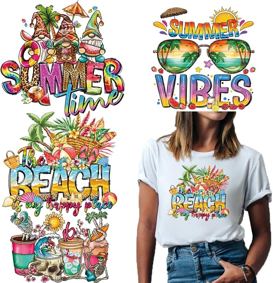 Amazon Summer Iron On Transfers For T Shirts Hawaii Beach 