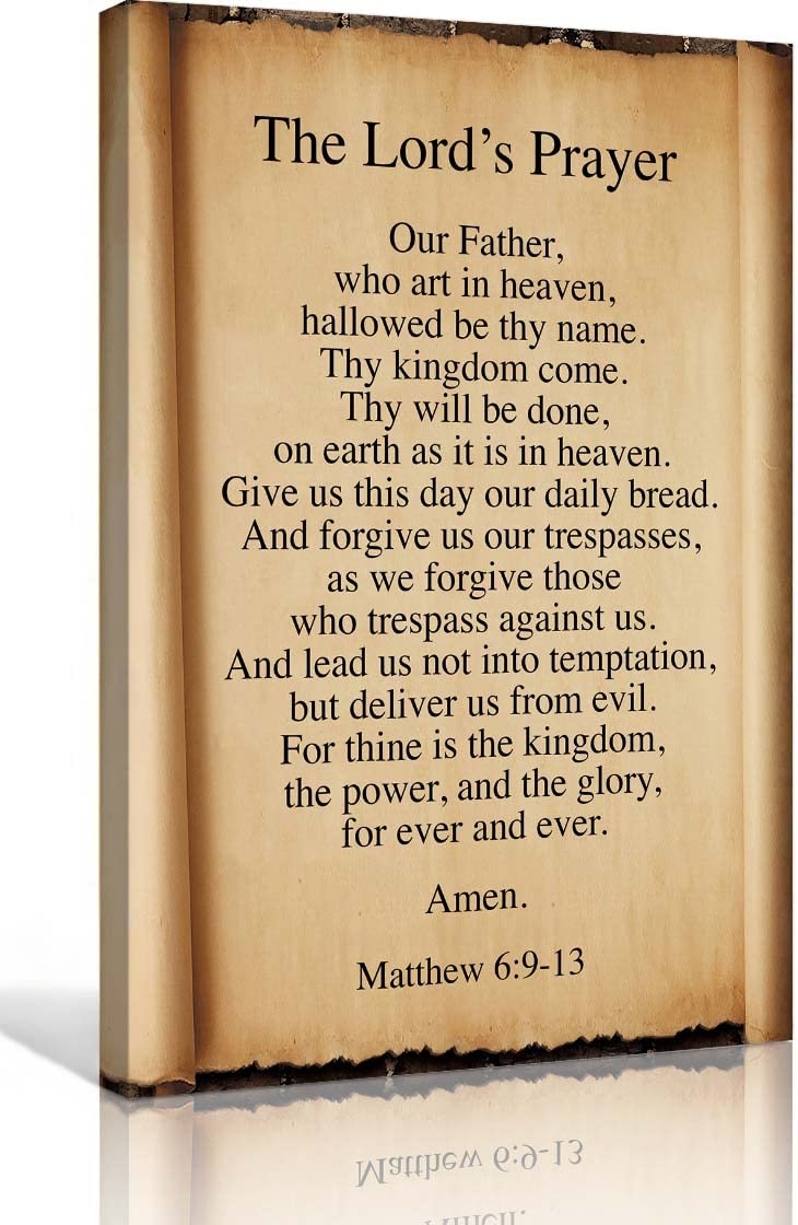 Amazon The Lord s Prayer Matthew 6 9 13 Bible Verse Wall Art 