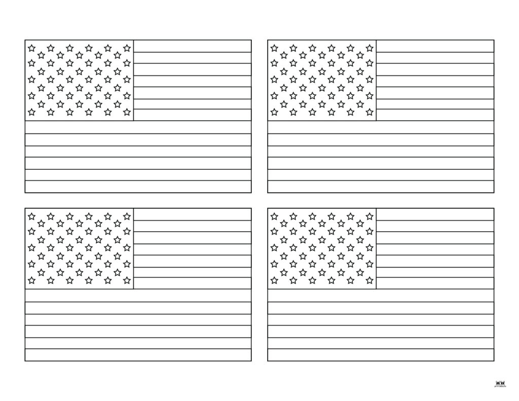 American Flag Template Free Printable