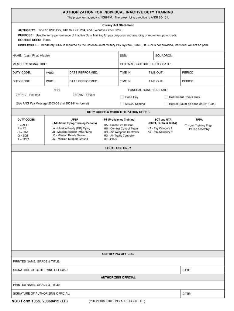 Ang Form 105s Fill Out amp Sign Online DocHub