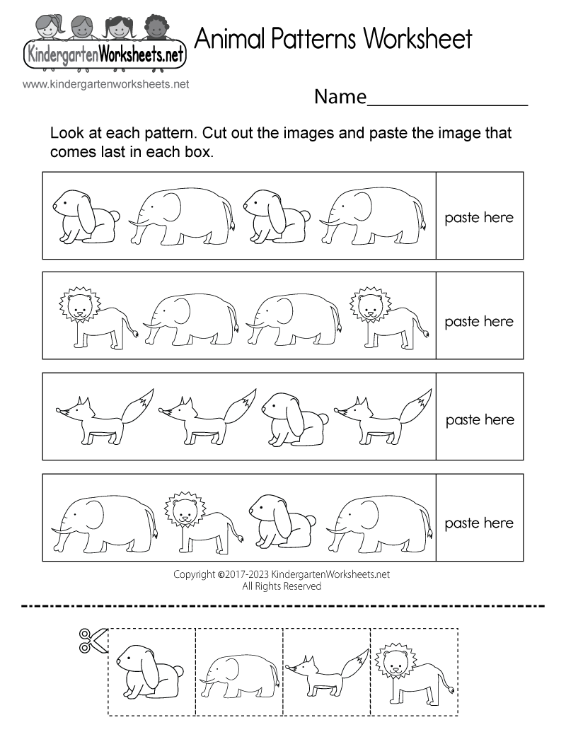Animal Patterns Worksheet Free Printable Digital amp PDF