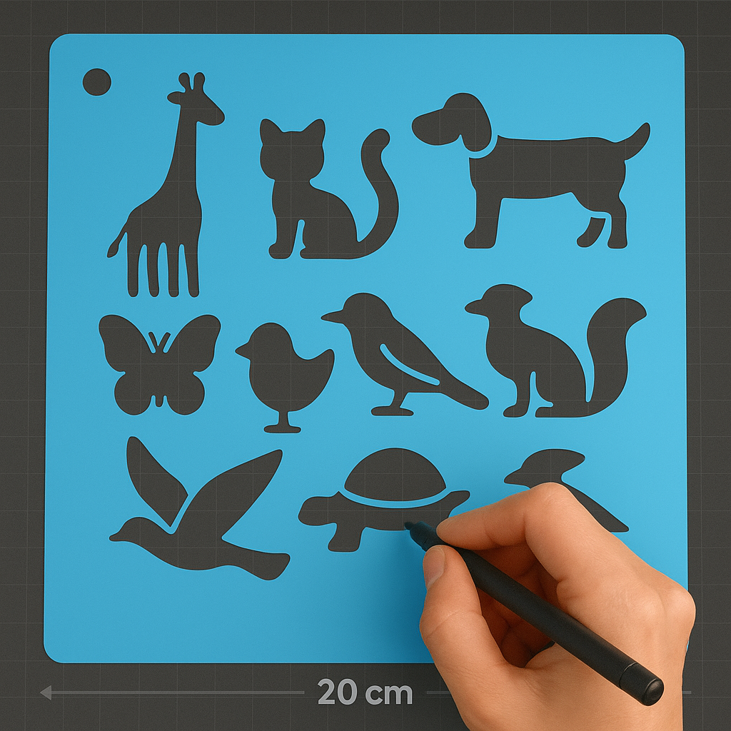  Animal Silhouette Stencil Collection 3D Printable Educational 