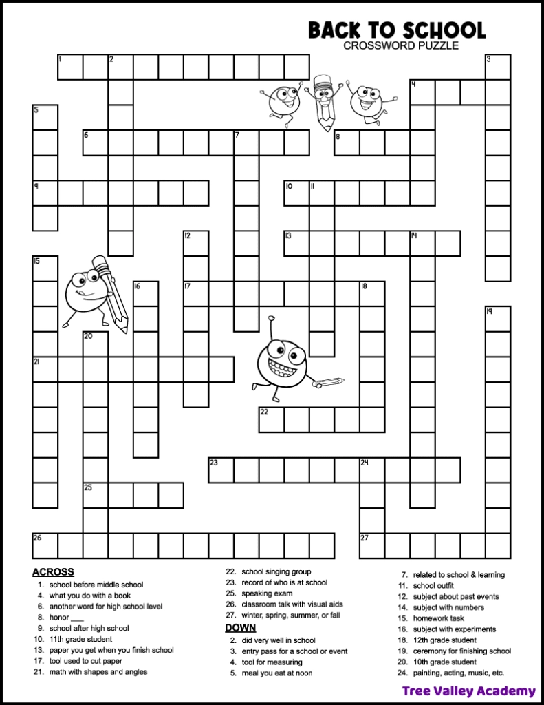 Free Sunday Crossword Puzzles To Print