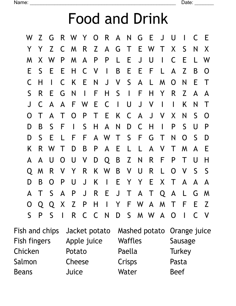 Printable Word Find Puzzles Large Print