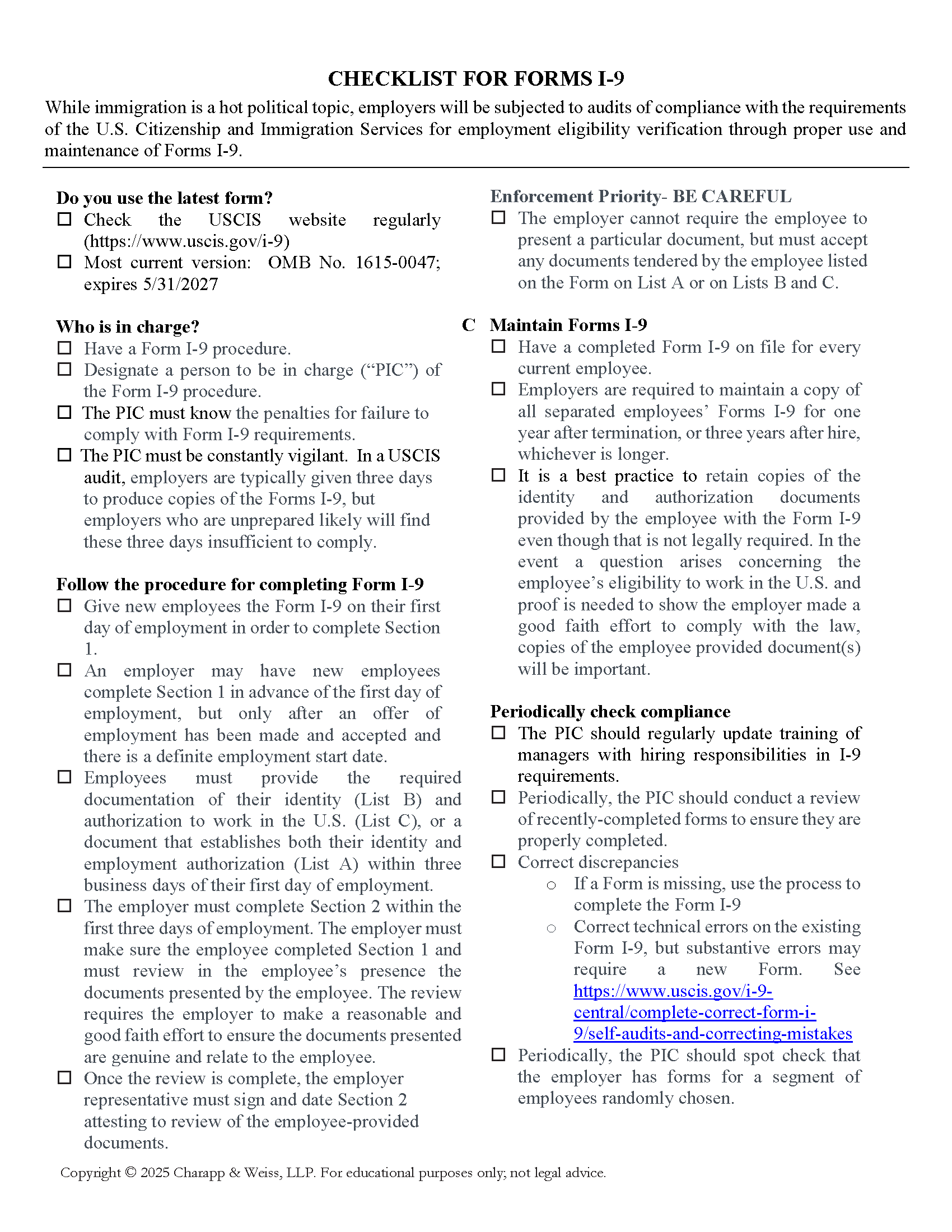 I9 Form Printable Version