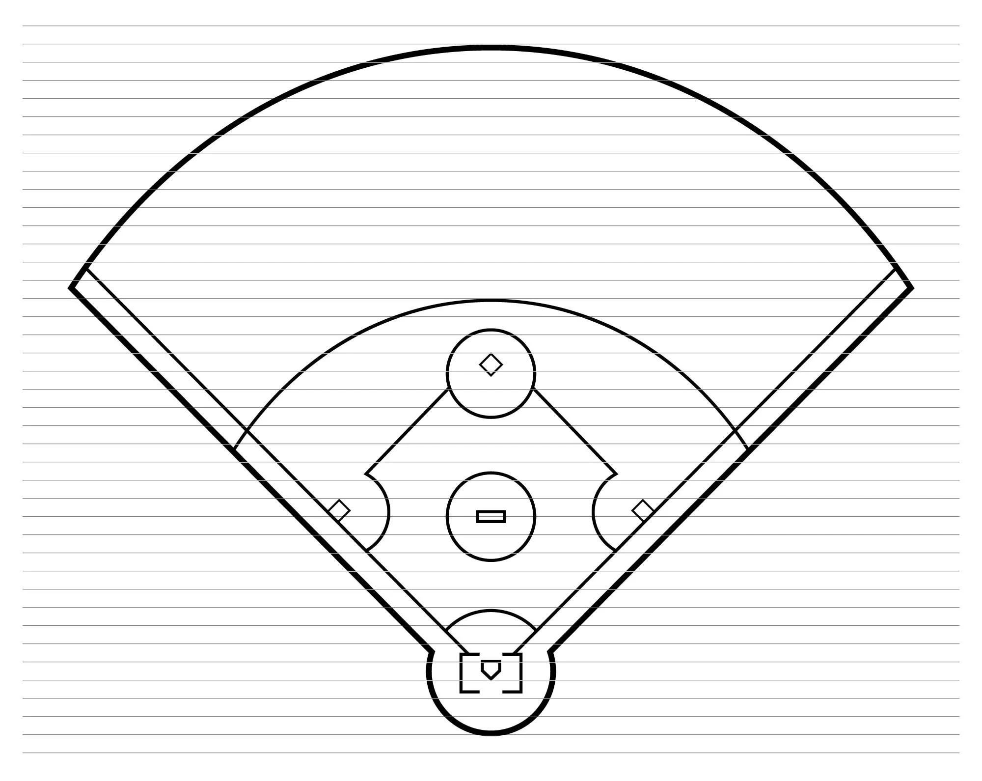 Baseball Diamond Template Printable