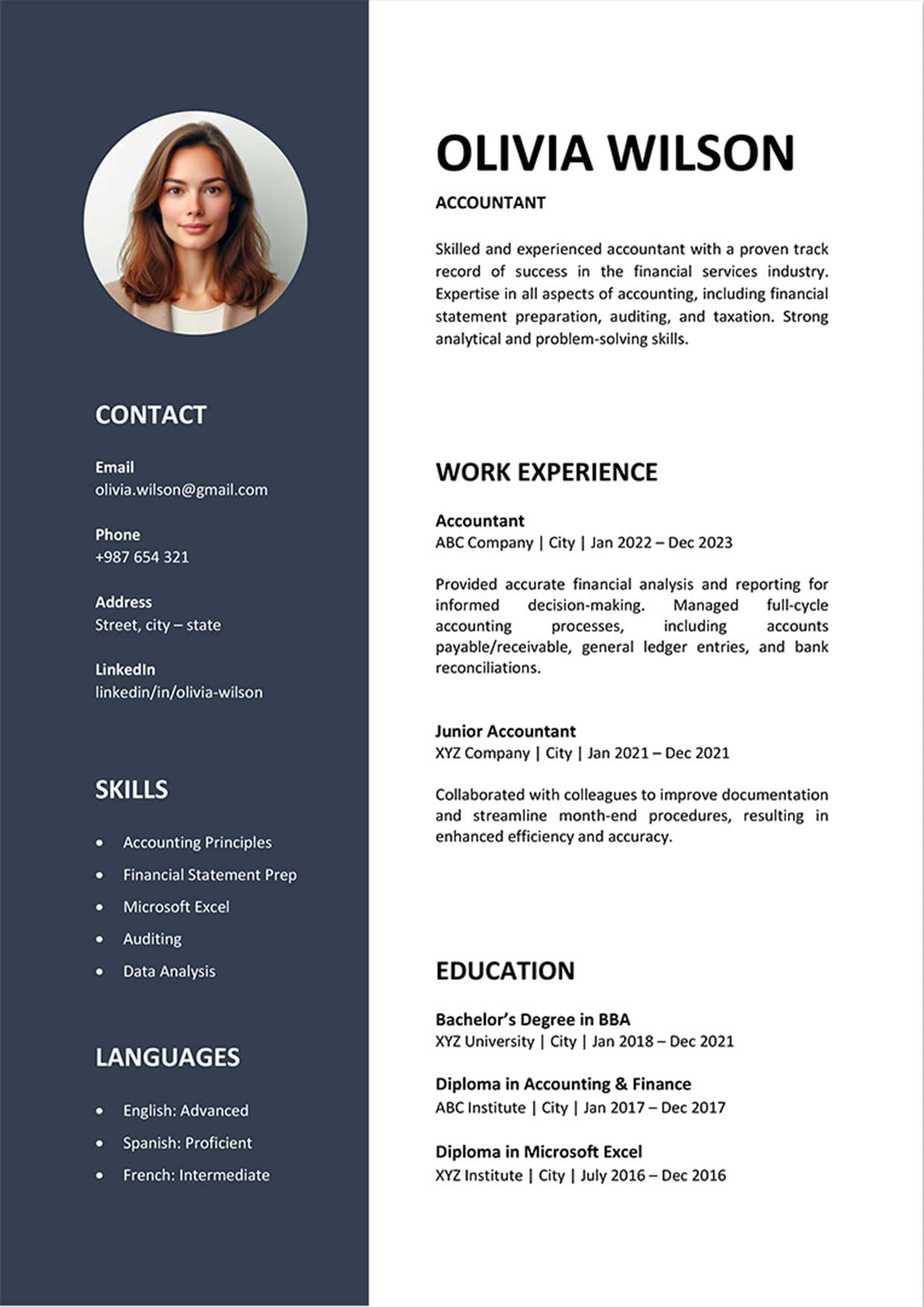Basic CV Template MS Word Free Download