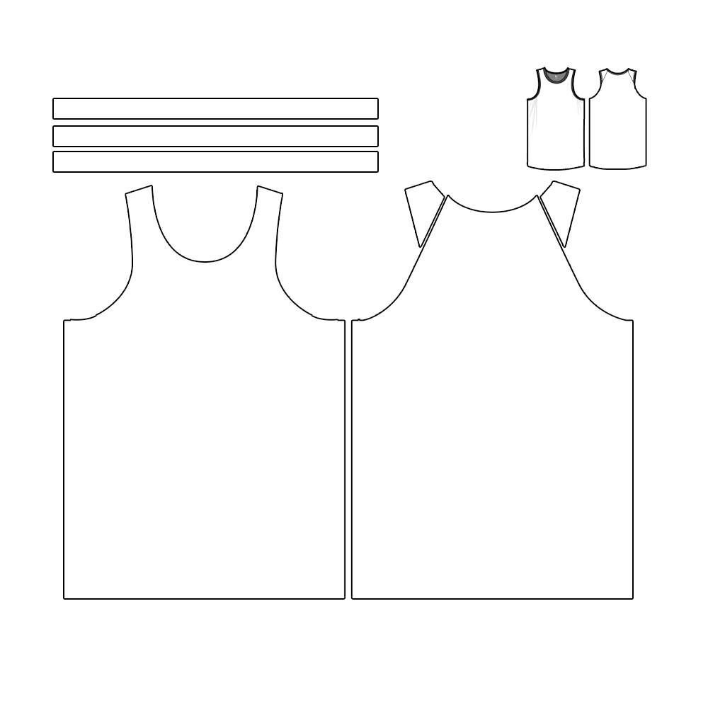 Basketball Jersey Pattern NBA Cut