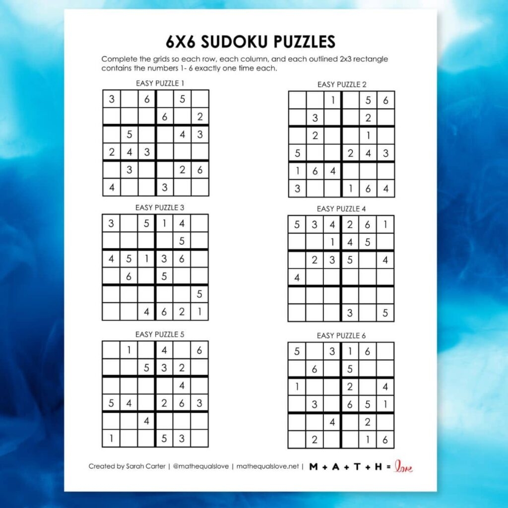 Sudoku Puzzles Printable