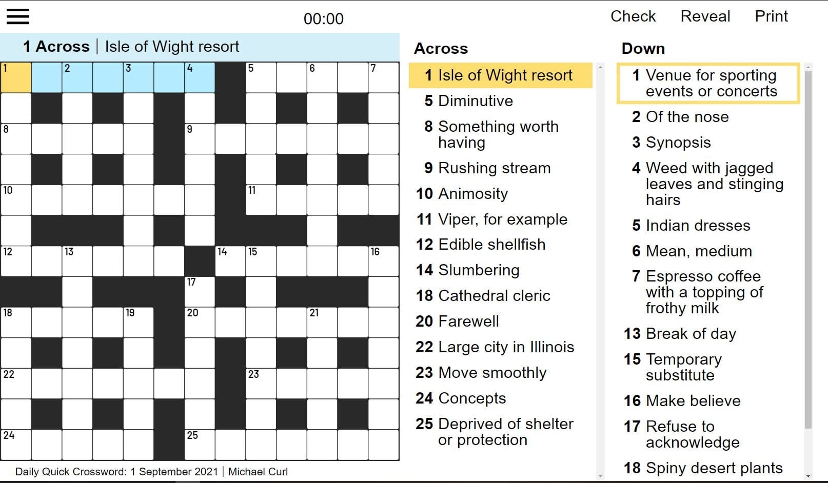 Challenging Crosswords Online Puzzles