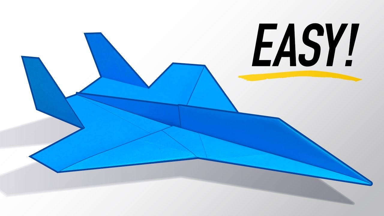 BEST Jet Paper Plane Flies 100 FEET Easy How To Make SU 27