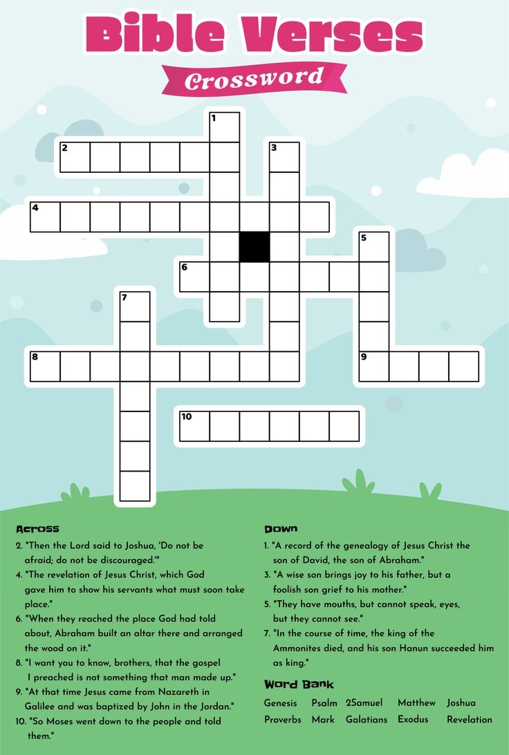 Free Religious Crossword Puzzles Printable