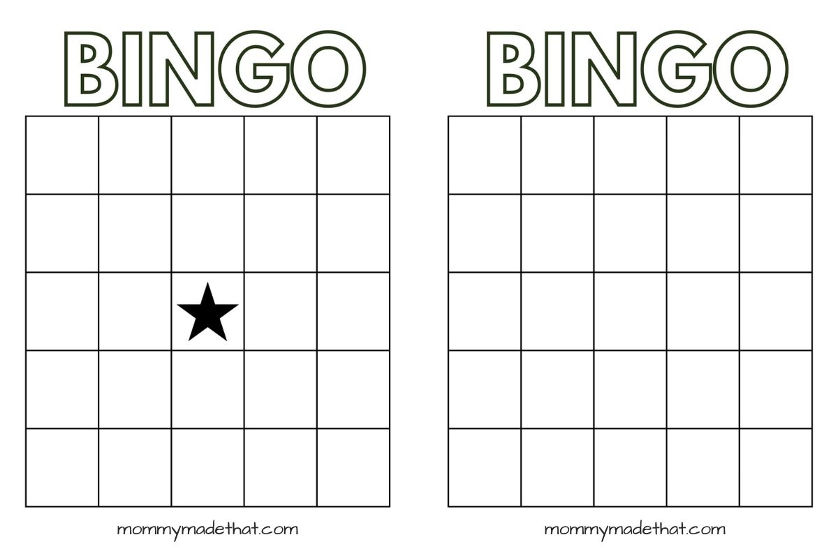 Bingo Template Printable