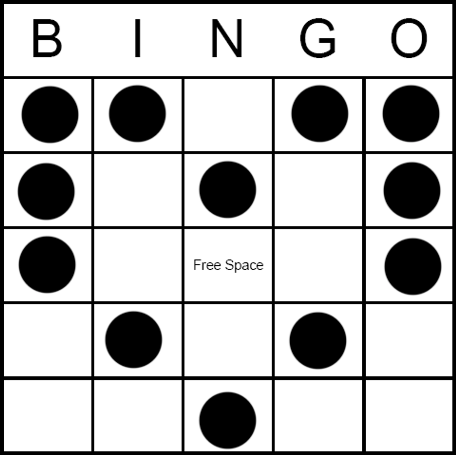 Bingo Game Pattern Heart