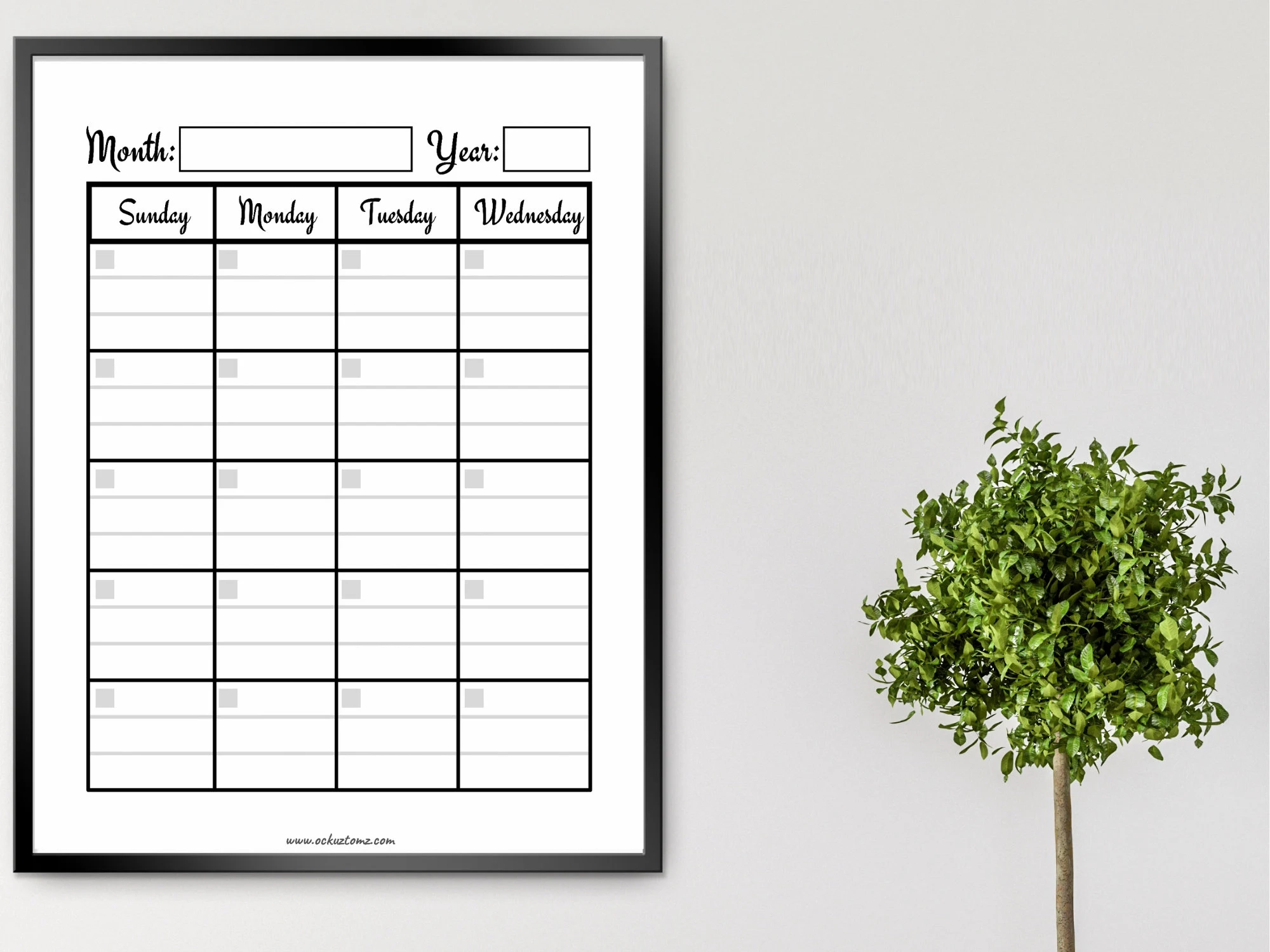 Blank Calendar Printable Download 8 5 X 11 Vertical Calendar 