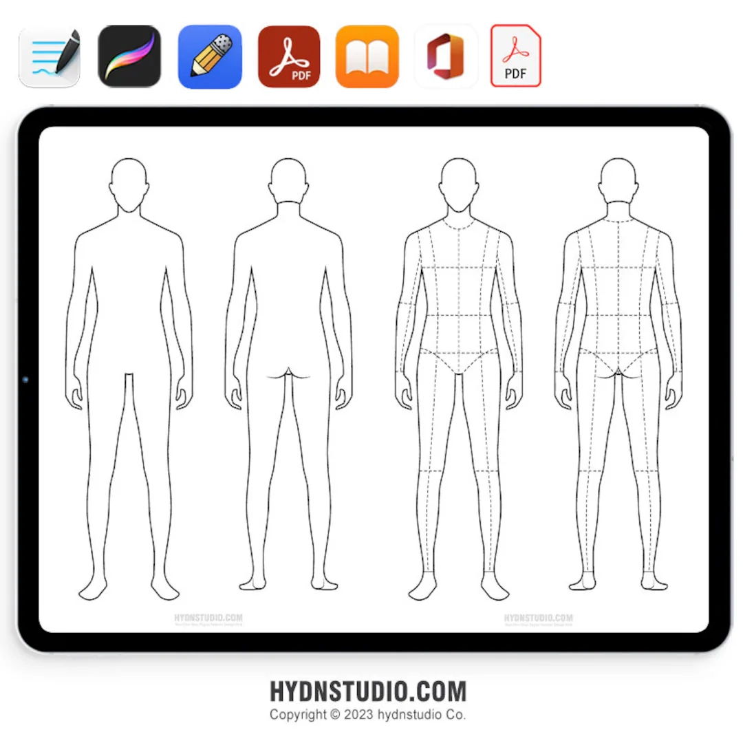 Body Template Fashion Design Sketches Fashion Figure Template Head 