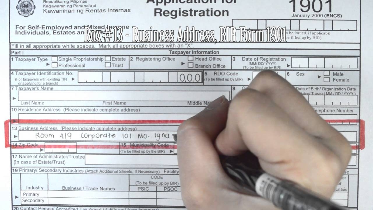 How To Fill Up Bir Form 2000