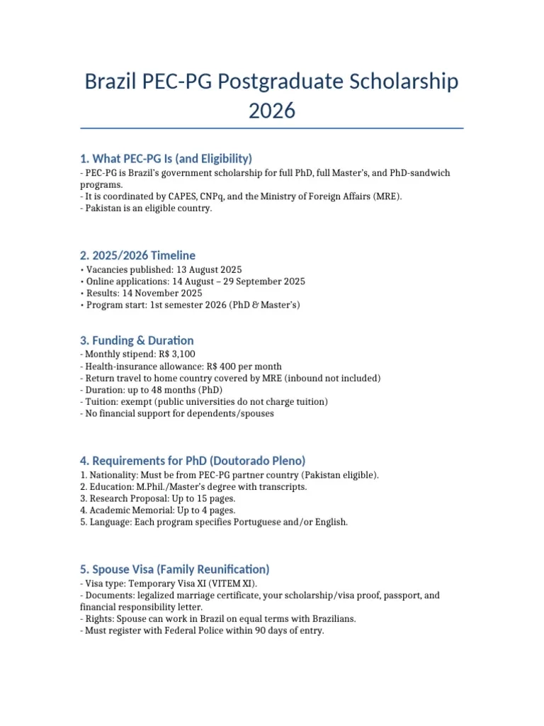 Brazil PEC PG PHD Guide 2026 PDF