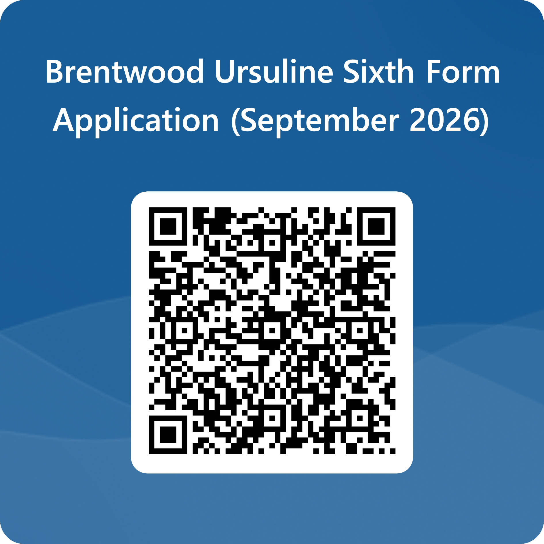 Brentwood Ursuline Convent High School Sixth Form Applications